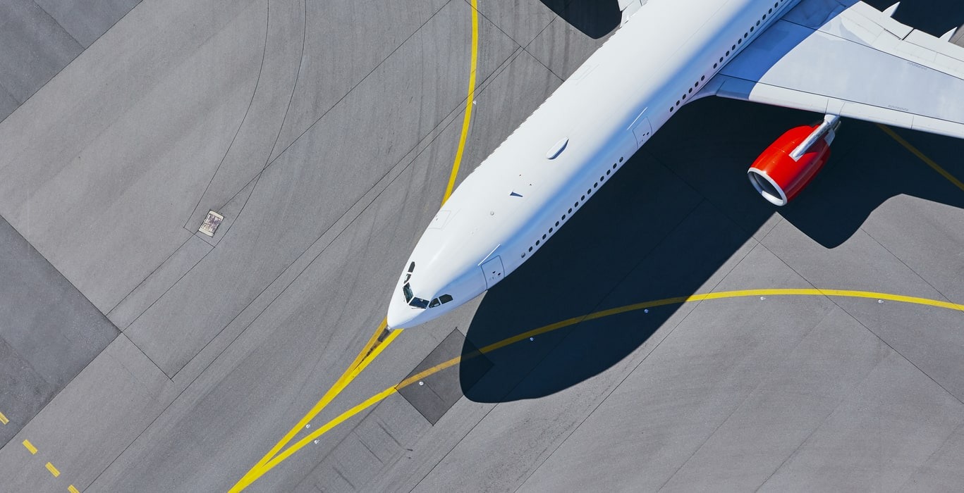 Traveler in airport terminal